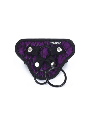 GET REAL - STRAP-ON LACE HARNESS PURPLE