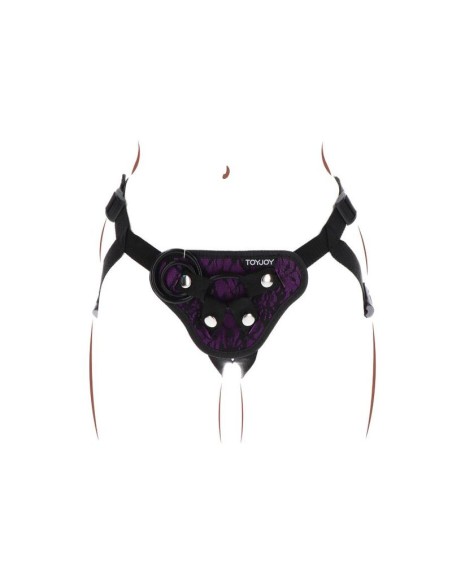 GET REAL - STRAP-ON LACE HARNESS PURPLE