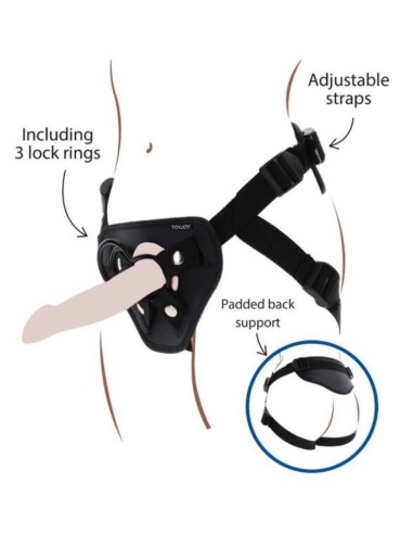 GET REAL - STRAP-ON DELUXE HARNESS BLACK