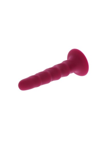 GET REAL - RIBBED DONG 12 CM RED