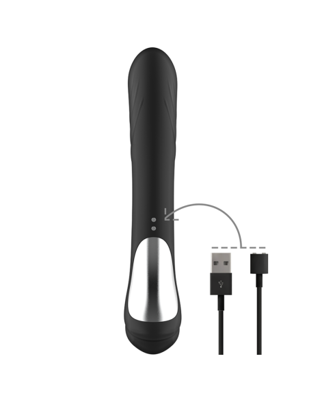 BLACKSILVER - JAMIE ESTIMULADOR RABBIT SILICONA RECARGABLE NEGRO