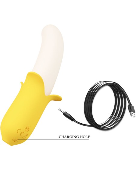 PRETTY LOVE - BANANA GEEK SUPER POWER 7 VIBRATIONS UPDOWN SILICONE BLACK