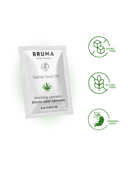 BRUMA - GEL DESLIZANTE CON ACEITE DE SEMILLA EFECTO CALOR SABOR CANNABIS 6 ML