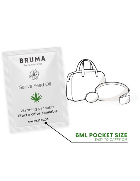 BRUMA - GEL DESLIZANTE CON ACEITE DE SEMILLA EFECTO CALOR SABOR CANNABIS 6 ML