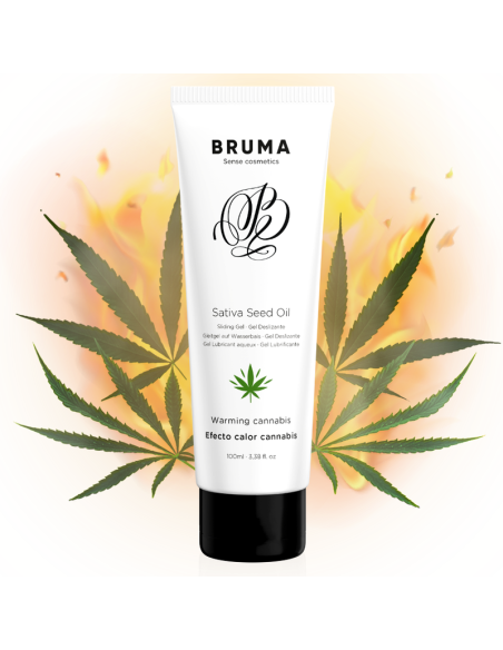 BRUMA - GEL DESLIZANTE CON ACEITE DE SEMILLA EFECTO CALOR SABOR CANNABIS 100 ML