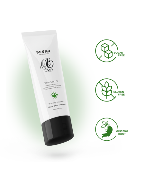 BRUMA - GEL DESLIZANTE CON ACEITE DE SEMILLA EFECTO CALOR SABOR CANNABIS 100 ML