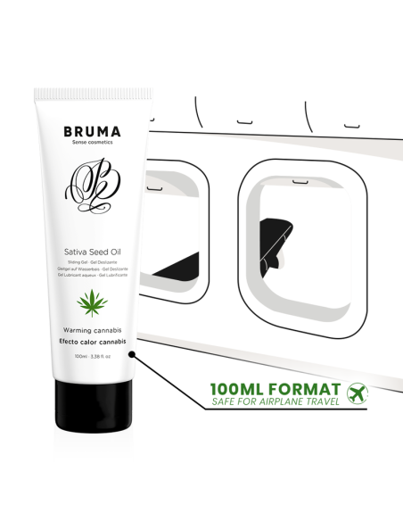 BRUMA - GEL DESLIZANTE CON ACEITE DE SEMILLA EFECTO CALOR SABOR CANNABIS 100 ML