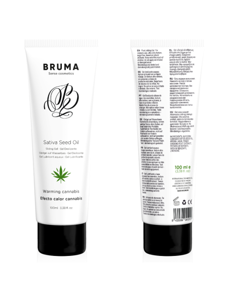 BRUMA - GEL DESLIZANTE CON ACEITE DE SEMILLA EFECTO CALOR SABOR CANNABIS 100 ML