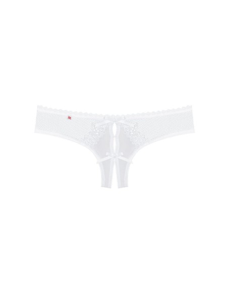OBSESSIVE - ALABASTRA BRAGA SEXY  CON ABERTURA BLANCO L/XL
