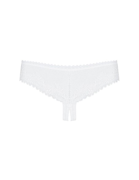 OBSESSIVE - ALABASTRA BRAGA SEXY  CON ABERTURA BLANCO L/XL