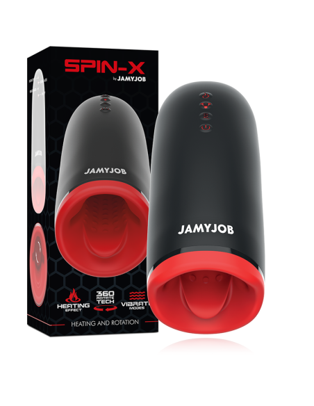JAMYJOB - SPIN-X MASTURBADOR CON ROTACIÓN Y FUNCIÓN CALOR