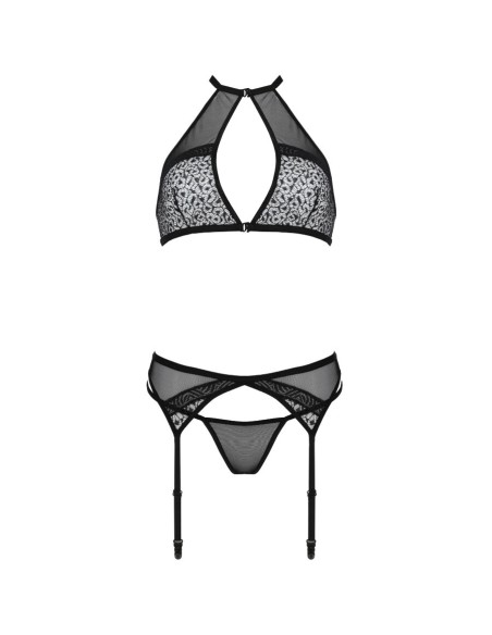 PASSION - SATARA SET EROTIC LINE NEGRO S/M