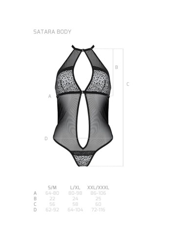 PASSION - SATARA BODY EROTIC LINE NEGRO S/M