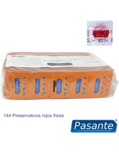 PASANTE - PRESERVATIVO SABOR FRESA BOLSA 144...