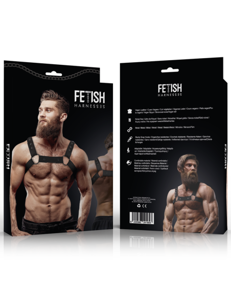 FETISH SUBMISSIVE ATTITUDE - ARNÉS DEPORTIVO AJUSTABLE NEOPRENO PECHO HOMBRE
