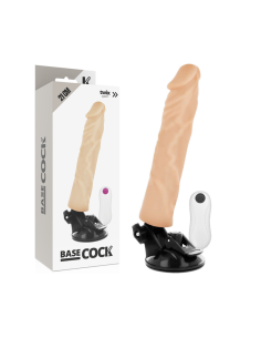 BASECOCK - VIBRADOR REALISTICO CONTROL REMOTO NATURAL 21 CM 2