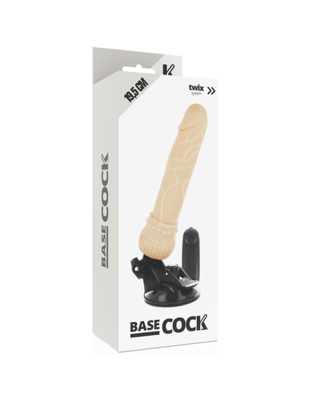 BASECOCK - VIBRADOR REALISTICO CONTROL REMOTO NATURAL 19.5 CM