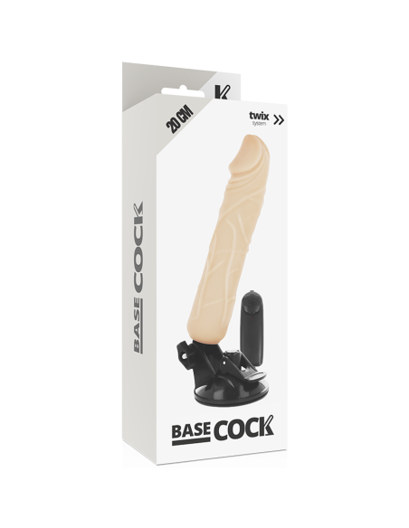 BASECOCK - VIBRADOR REALISTICO CONTROL REMOTO NATURAL 20 CM