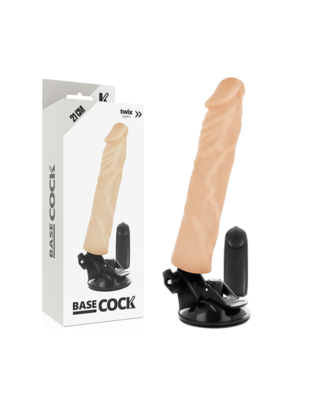 BASECOCK - VIBRADOR REALISTICO CONTROL REMOTO NATURAL 21 CM