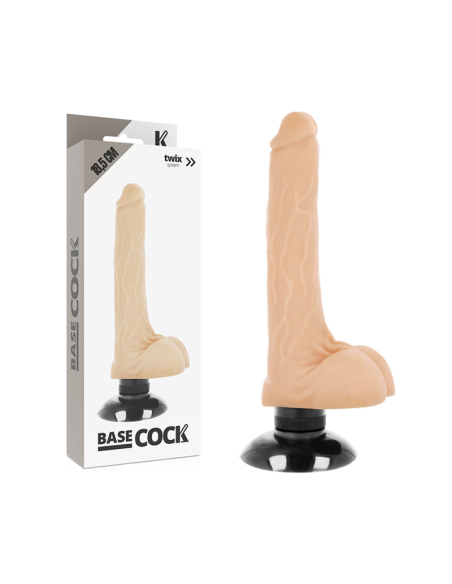 BASECOCK - VIBRADOR REALISTICO 2-1 NATURAL 18.5 CM
