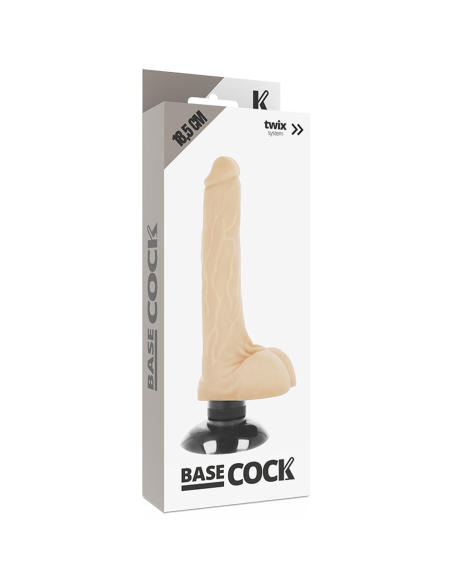 BASECOCK - VIBRADOR REALISTICO 2-1 NATURAL 18.5 CM