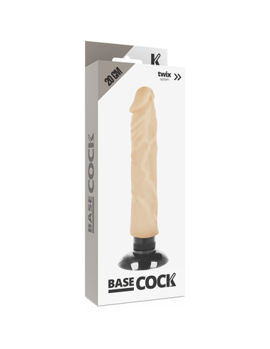 BASECOCK - VIBRADOR REALISTICO 2-1 NATURAL 20 CM