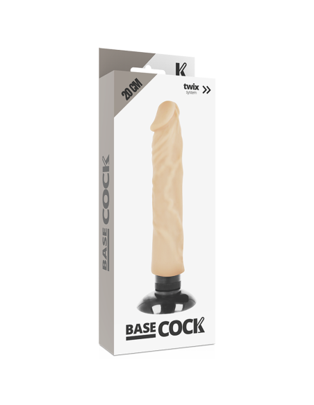 BASECOCK - VIBRADOR REALISTICO 2-1 NATURAL 20 CM