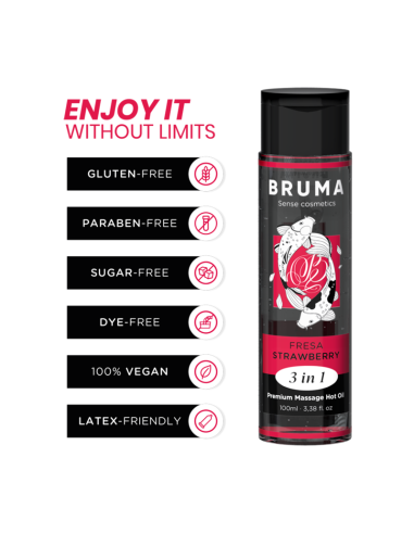 BRUMA - PREMIUM MASSAGE HOT OIL STRAWBERRY 3 IN...