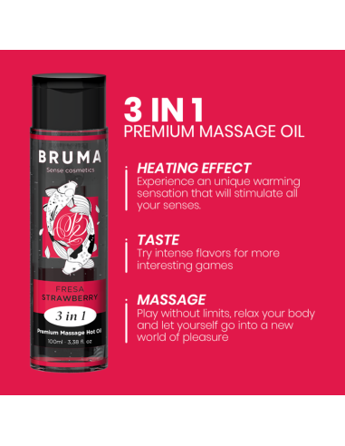 BRUMA - PREMIUM MASSAGE HOT OIL STRAWBERRY 3 IN...
