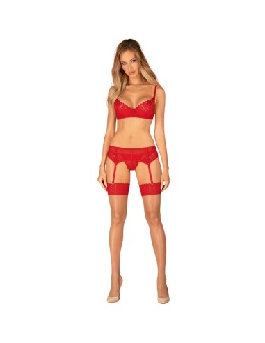 OBSESSIVE - INGRIDIA SET TRES PIEZAS ROJO XS/S