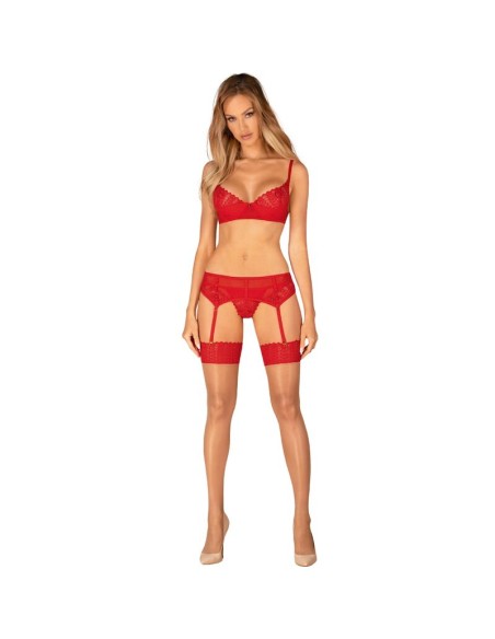 OBSESSIVE - INGRIDIA SET TRES PIEZAS ROJO XS/S