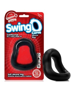 SCREAMING O - ANILLO SILICONA CURVADO SWINGO NEGRO 2