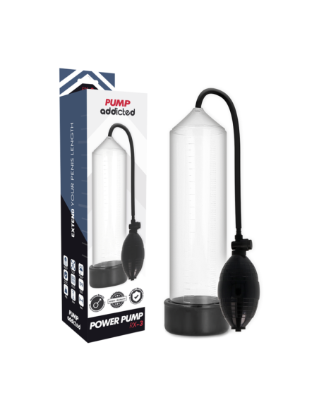 PUMP ADDICTED - BOMBA ERECCIÓN RX3 TRANSPARENTE