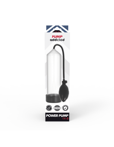 PUMP ADDICTED - BOMBA ERECCIÓN RX3 TRANSPARENTE