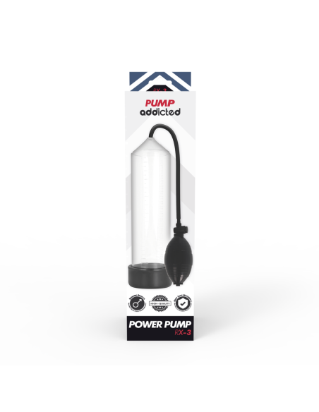 PUMP ADDICTED - BOMBA ERECCIÓN RX3 TRANSPARENTE