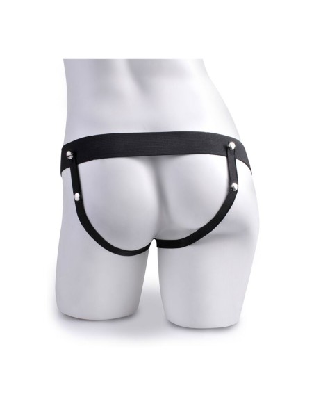 FETISH FANTASY SERIES - ADJUSTABLE HARNESS REALISTIC PENIS WITH BALLS SQUIRTING 19 CM