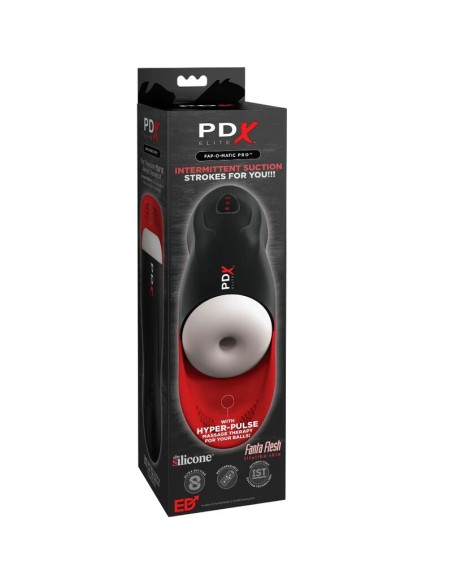 PDX ELITE - MASTURBADOR STROKER FAP-O-MATIC PRO CON BASE PARA TESTÍCULOS