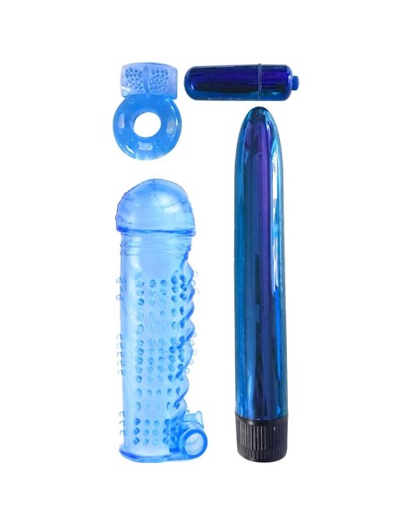CLASSIX - KIT PARA PAREJAS CON ANILLO, FUNDA Y BALAS AZUL
