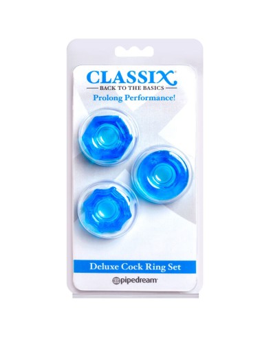 CLASSIX - SET 3 ANILLOS PENE AZUL