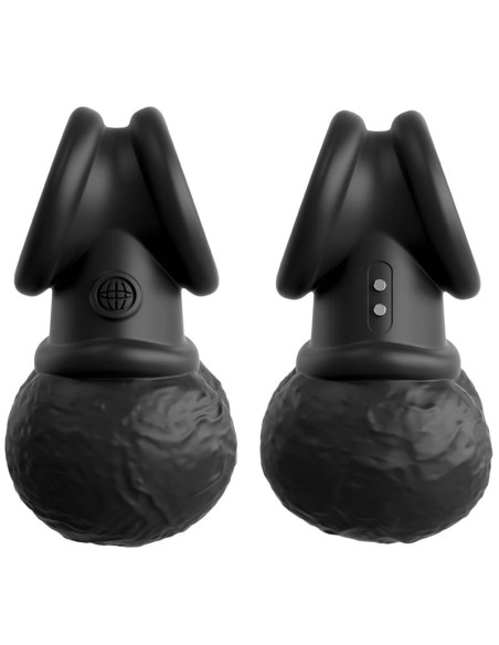 KING COCK - ELITE ANILLO CON TESTICULOS DE SILICONA VIBRADOR