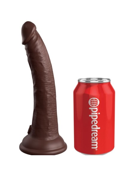 KING COCK - ELITE DILDO REALISTICO SILICONA 17.8 CM MARRON