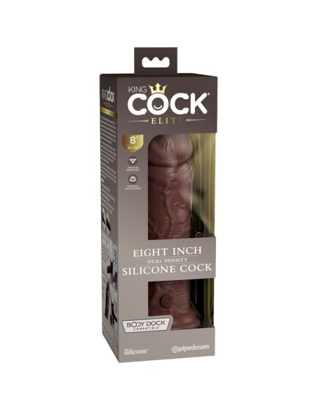 KING COCK - ELITE DILDO REALISTICO SILICONA 20.3 CM MARRON