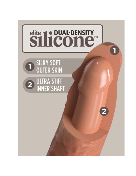 KING COCK - ELITE REALISTIC SILICONE DILDO 20.3 CM CARAMEL