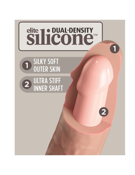 KING COCK - ELITE REALISTIC DILDO VIBRATING  SILICONE 15.2 CM