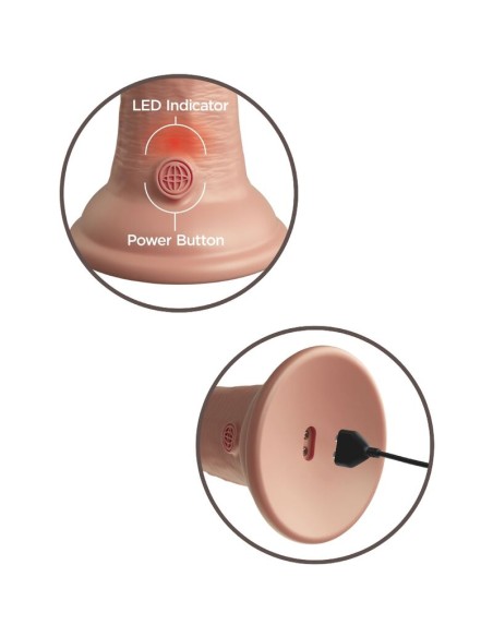 KING COCK - ELITE REALISTIC DILDO VIBRATING  SILICONE 15.2 CM