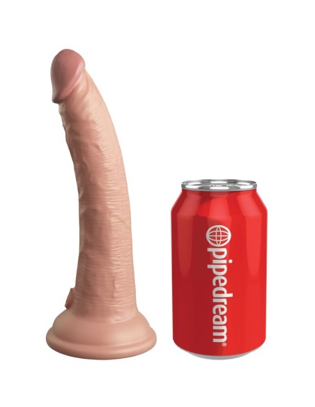 KING COCK - ELITE REALISTIC DILDO VIBRATOR  SILICONE REMOTE CONTROL 17.8 CM