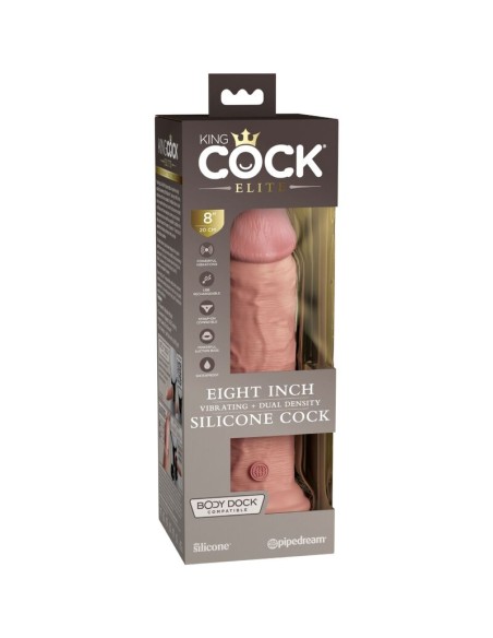 KING COCK - ELITE REALISTIC DILDO VIBRATING  SILICONE 20.3 CM