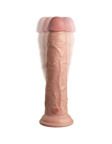 KING COCK - ELITE REALISTIC DILDO VIBRATOR  SILICONE REMOTE CONTROL 23 CM