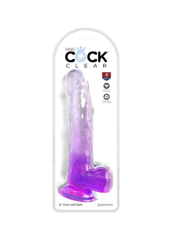 KING COCK - CLEAR DILDO WITH TESTICLES 20.3 CM...