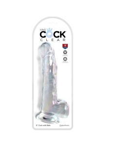 KING COCK - CLEAR DILDO CON TESTÍCULOS 20.3 CM TRANSPARENTE 2